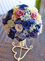 東京プリザーブドフラワーのラウンドブーケ