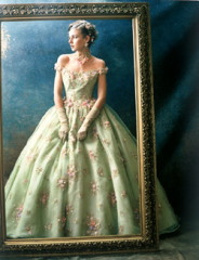 香川若草色プリンセスラインドレス