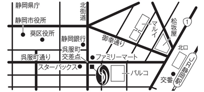 銀座ダイヤモンドシライシ 静岡本店の地図