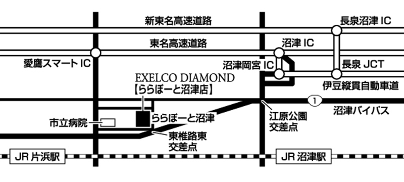 エクセルコ ダイヤモンド ららぽーと沼津店の地図