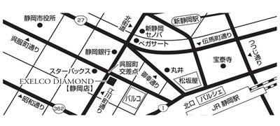 エクセルコ ダイヤモンド 静岡店の地図